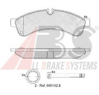 Колодка торм. диск. IVECO DAILY III 60C, 65C ALL MODELS 05/06- задн. ABS 37638 (фото 1)