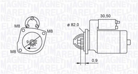 ROZRUSZNIK 12 V FIAT DUCATO 2.3 JTD SZT Magneti Marelli 063721552010