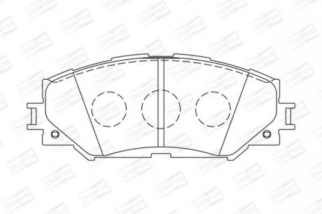 Колодка торм. диск. TOYOTA AURIS, RAV 4 передн. Champion 572598CH