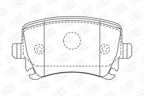 Гальмівні колодки зад. Caddy III/Golf V/Audi A4 03- Champion 573158CH