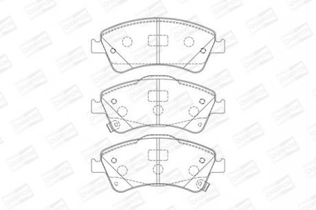 Колодка торм. диск. TOYOTA AURIS, AVENSIS передн. Champion 572525CH