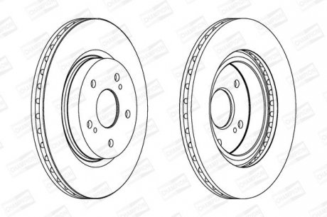 Диск тормозной SUZUKI GRAND VITARA передн., вент. Champion 562632CH