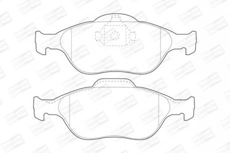Колодка торм. диск. FORD FIESTA, FUSION, MAZDA 2 передн. Champion 573041CH
