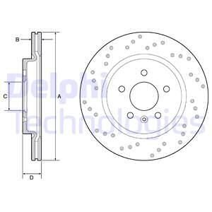 Kpl. tarcz hamulcowych (2 szt.) tył L/P OPEL ASTRA J GTC 2.0 04.12- Delphi BG4923C