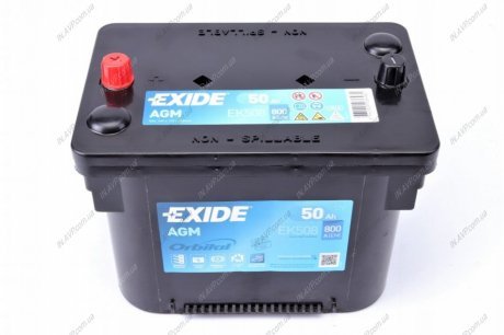 Стартерная аккумуляторная батарея, Стартерная аккумуляторная батарея EXIDE EK508 (фото 1)