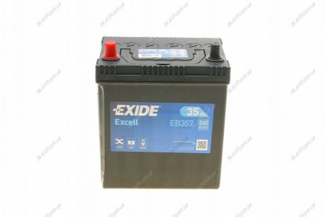 Стартерная аккумуляторная батарея, Стартерная аккумуляторная батарея EXIDE EB357 (фото 1)