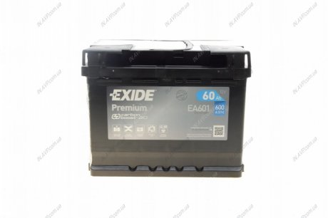 Стартерная аккумуляторная батарея, Стартерная аккумуляторная батарея EXIDE EA601 (фото 1)