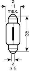 Автомобильная лампа: C5W 12V 5W SV8.5-8 (к-кт 2 шт) blister OSRAM 4050300925622 (фото 1)