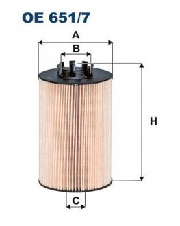 651/7 OE FILTR OLEJU MERCEDES ATEGO 13- FILTRON TRUCK FILTRON WIX FILTERS OE 651/7