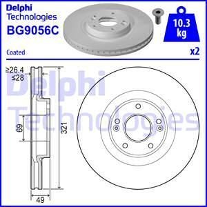 Тормозной диск DL BG9056 Delphi BG9056C