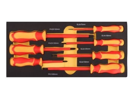 Набор отверток диэлектрических VDE 1000V в ложменте- 7 шт. STARLINE STAR LINE NR F1.ET80