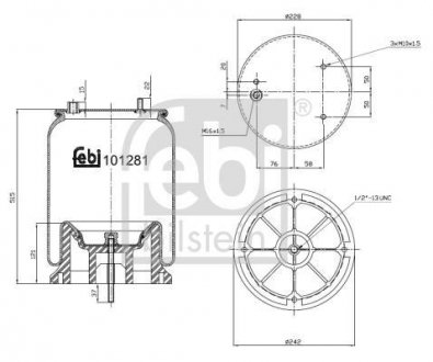 MIECH ZAWIESZENIA PNEUMATYCZNEGO TRUCK DAF XF BILSTEIN FEBI 101281