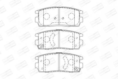 Колодка торм. диск. CHEVROLET CAPTIVA задн. Champion 573386CH