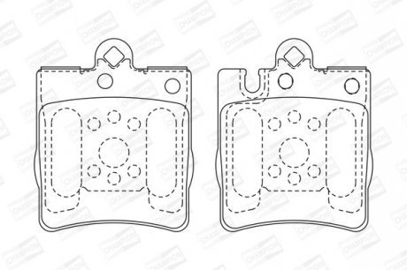 Гальмівні колодки зад. MB C/E-клас (W202/210) (ATE)/(W211) 4Matic Champion 571988CH