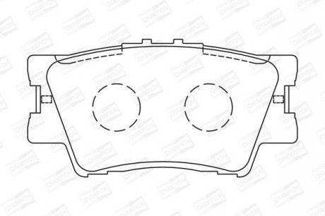 Гальмівні колодки зад.TOYOTA CAMRY/RAV4 III/RAV4 IV 2.0-3.5 06- Champion 572595CH