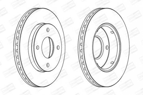 Диск тормозной MITSUBISHI COLT 1.1-1.5 04- передн. Champion 562575CH