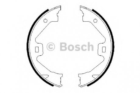 Комплект тормозных колодок, стояночная тормозная система BOSCH 0 986 487 650