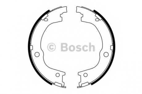 Комплект тормозных колодок, стояночная тормозная система BOSCH 0 986 487 780 (фото 1)