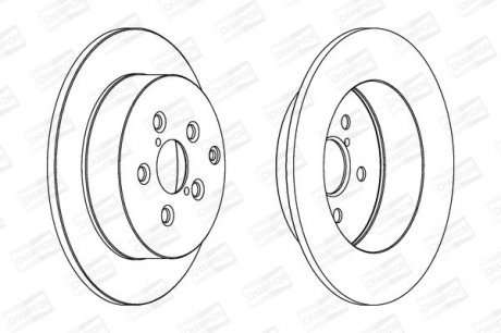 TOYOTA Тормозной диск задний Avensis 03- (280*10) Champion 562418CH
