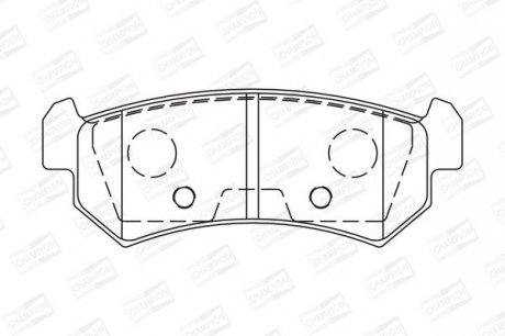 Колодка торм. диск. CHEVROLET AVEO, LACETTI задн. Champion 573216CH