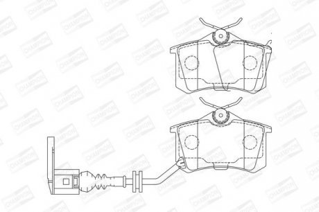 Колодка торм. диск. AUDI, SEAT, VW задн. Champion 573112CH
