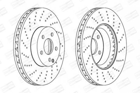 Гальмівний диск перед. W204/W212/C207 1.8-3.5 Champion 562634CH1