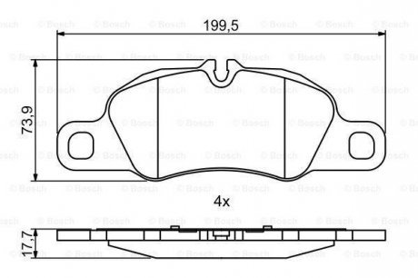 Гальмівні колодки, дискові BOSCH 0 986 494 784