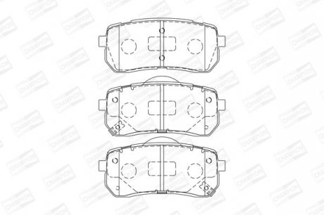Гальмівні колодки зад. Hyundai H-1 08- (mando) Champion 572596CH