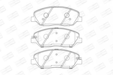 Гальмівні колодки пер. Hyundai Santa FE 06- (mando) Champion 572607CH