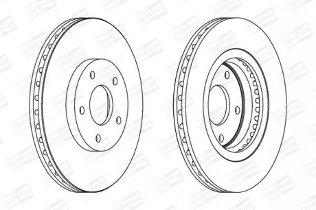 Гальмівний диск перед. Juke/Qashqai/X-Trail (07-21) компл. 2шт Champion 562578CH