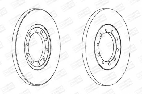 Диск тормозной FORD TRANSIT 2.2-2.4 06- задн. Champion 562537CH