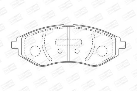 Колодка торм. диск. CHEVROLET AVEO передн. Champion 572539CH