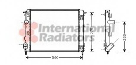 Радиатор охлаждения DACIA LOGAN I 1.4/1.6 Van Wezel 43002269