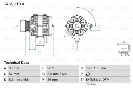 Генератор 0 986 083 440 BOSCH 0986083440