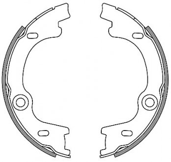 Комплект тормозных колодок, стояночная тормозная система REMSA 463000