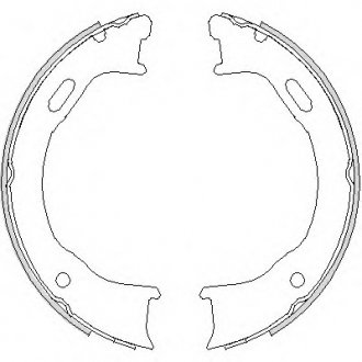 Комплект тормозных колодок, стояночная тормозная система REMSA 474700