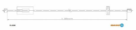 Трос ручника пер 35.0280 Adriauto 350280