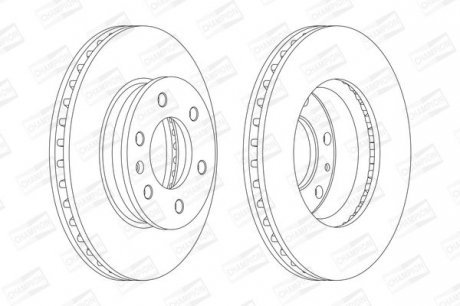 Гальмівний диск перед. Crafter/W906/W907 (06-21) компл. 2шт Champion 569136CH