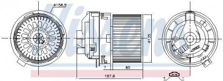 Вентилятор DACIA LOGAN II (12-) 1.2 GAS Nissens A/S 87508 (фото 1)