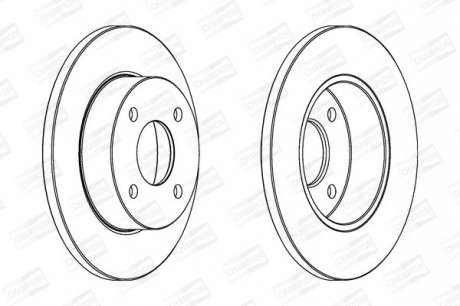 Гальмівний диск перед. DATSUN/MICRA II 75-03 компл. 2шт Champion 561663CH