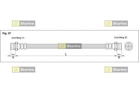 Тормозной шланг STARLINE STAR LINE HA BD.1225