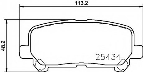 Комплект тормозных колодок, дисковый тормоз HELLA 8DB 355 020-601