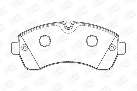 Гальмівні колодки пер. Sprinter/Crafter 06- (спарка) Champion 573726CH