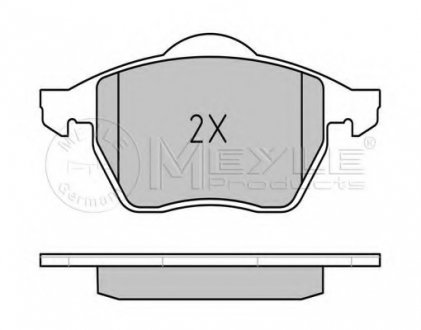 Комплект тормозных колодок, дисковый тормоз MEYLE AG 025 230 1820/PD (фото 1)