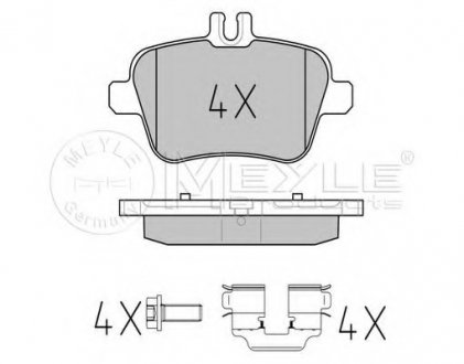 Комплект тормозных колодок, дисковый тормоз MEYLE MEYLE AG 025 248 4818/PD