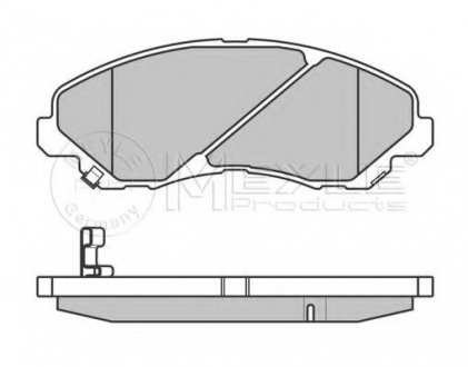 Комплект тормозных колодок, дисковый тормоз MEYLE AG 025 235 8416/PD (фото 1)