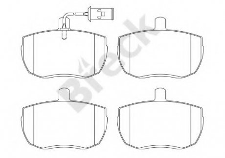 Комплект тормозных колодок, дисковый тормоз BRECK 21160 00 701 10