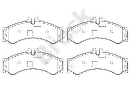 Комплект тормозных колодок, дисковый тормоз BRECK 29153 00 703 00