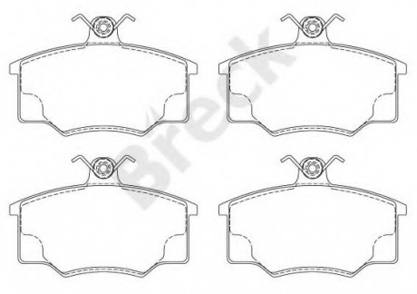 Комплект тормозных колодок, дисковый тормоз BRECK 20574 10 701 00