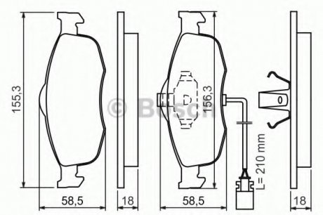 Комплект тормозных колодок, дисковый тормоз BOSCH 0 986 460 971